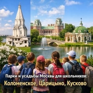Парки и усадьбы Москвы для школьников: Коломенское, Царицыно, Кусково