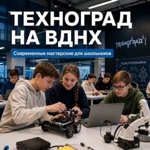 Техноград на ВДНХ для школьников: профессии будущего в мастерских комплекса