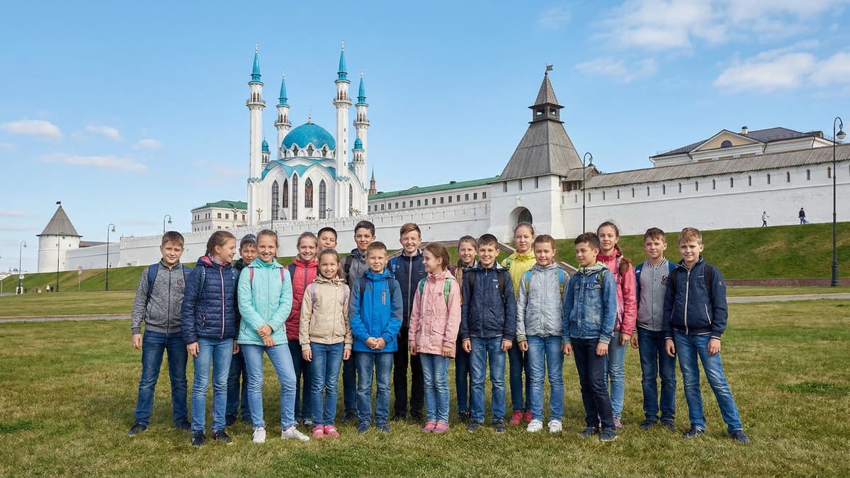 Казанский Кремль — мечеть Кул-Шариф и белокаменные стены, школьная экскурсия в Казань