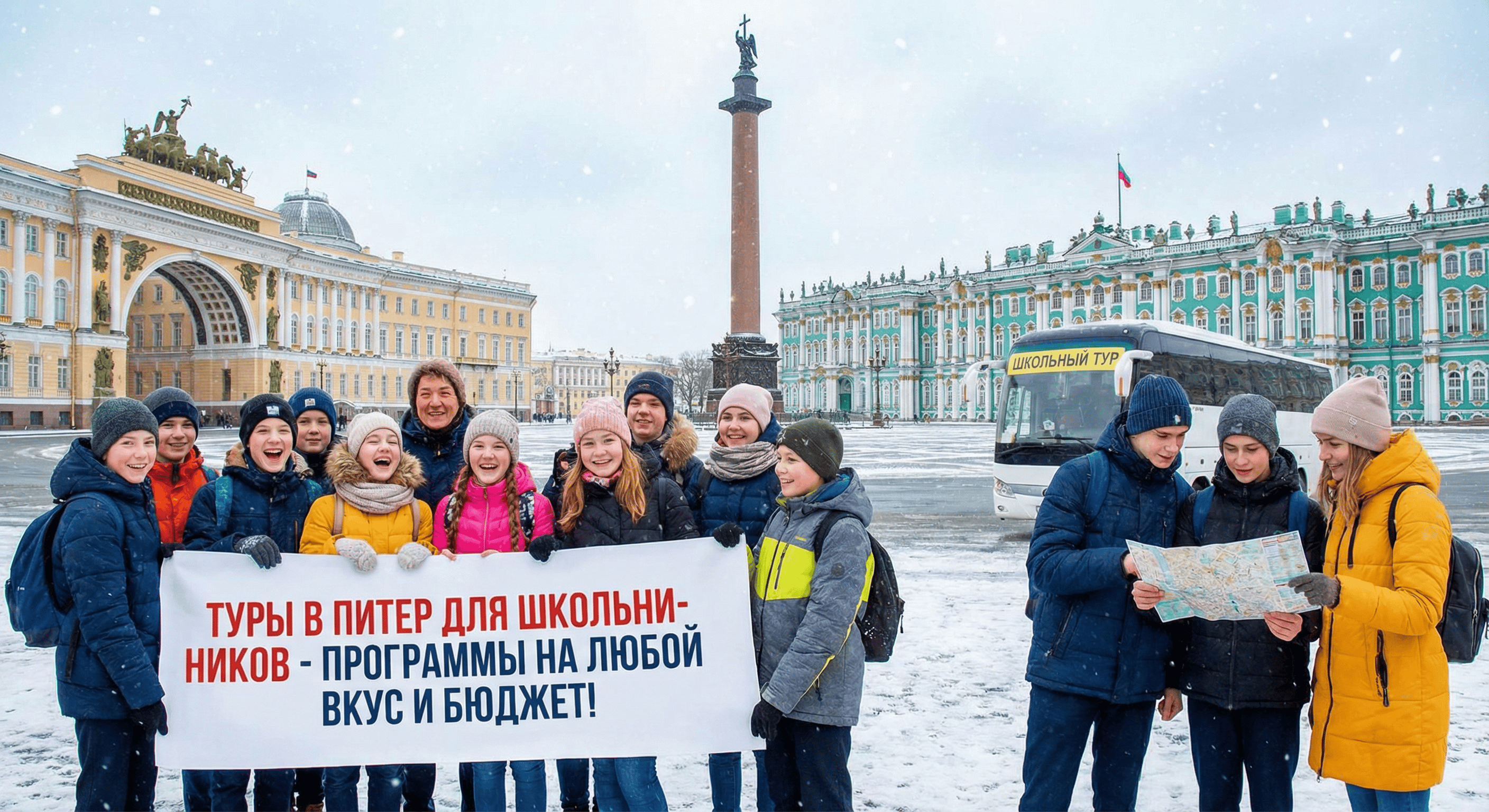 Санкт-Петербург: обзорная экскурсия для школьников